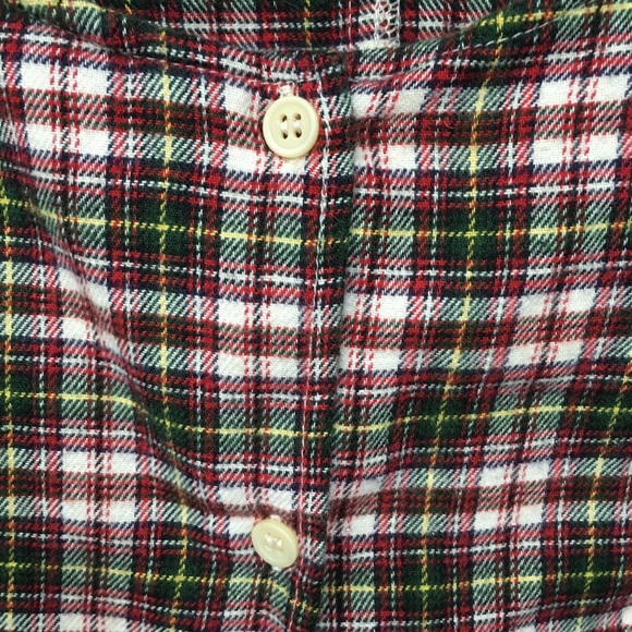 J. Crew 100% cotton plaid cap sleeve button front - Picture 5 of 6